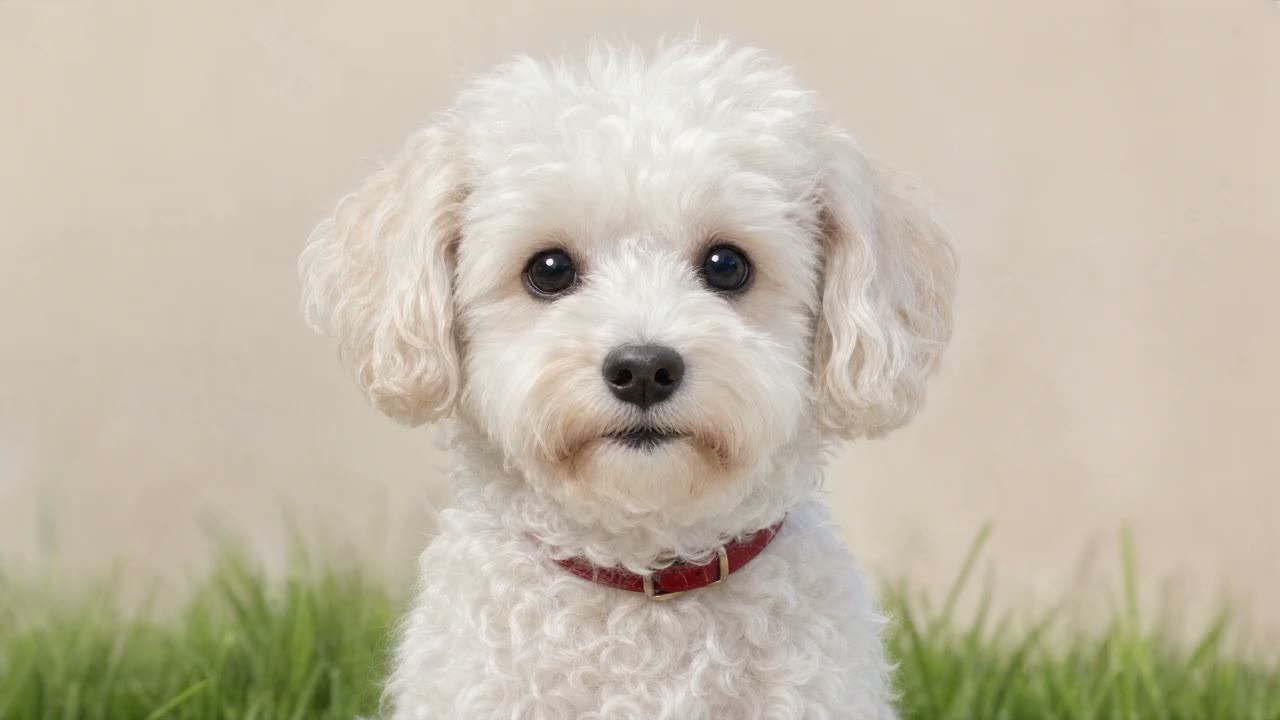 Lady Belle, a little white puppy from a children's picture-book series, as a talking avatar