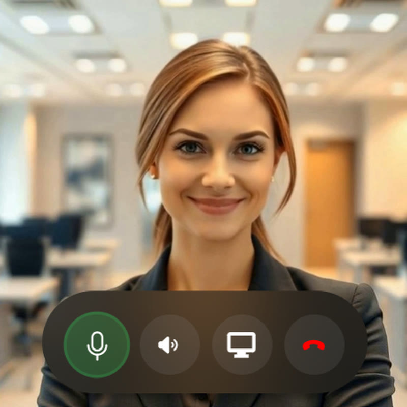 Interactive talking avatar on a live video call